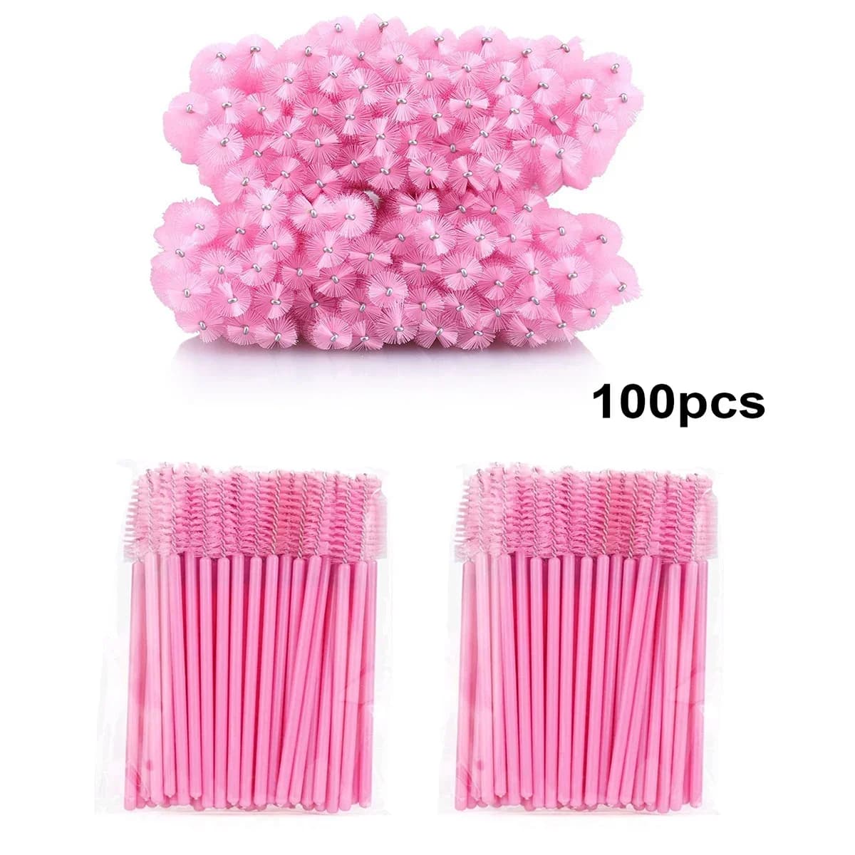 100 pcs Makeup Cosmetic Tools US Eyelash Brushes And Drop Spoolies Micro Lash Mascara Bacchette Wholesale for Eyelash Extension
