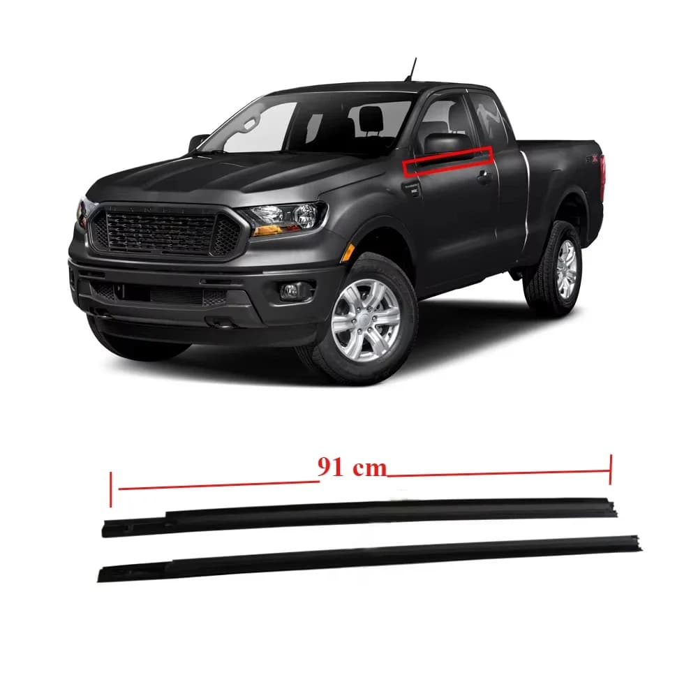 Gomma per vetro per finestra esterna da 2 pezzi per Ford Ranger Pickup 2019 Guarnizione per vetro per finestra Ranger Laminato esterno AB3Z 2120934 -A