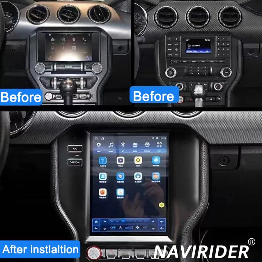 Navigazione GPS Per Ford Mustang 2015-2021 Radio Navi Stereo Multimedia Video Player 9.7 pollici Android 15 256GB AHD Qled Schermo