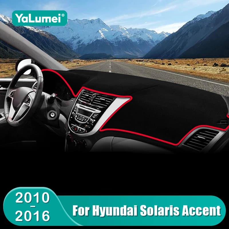 Per Hyundai Accent Solaris Verna RB i25 2010 2011 2012 2013 2014 2015 2016 Cruscotto Auto Parasole Copertura antiscivolo Accessori