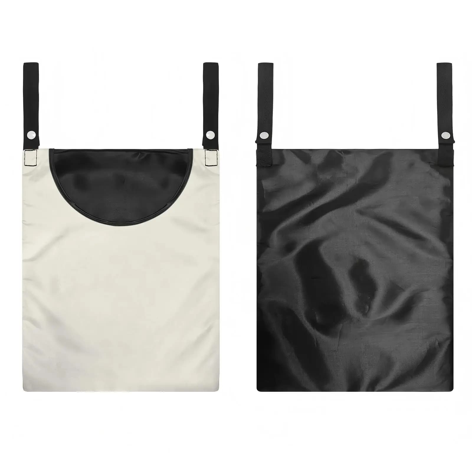 Laundry Clothespin Bag Canvas Hanging Clothes Pin Holder with Metal Hook Outdoor Portable Clothespin Storage for Clothesline