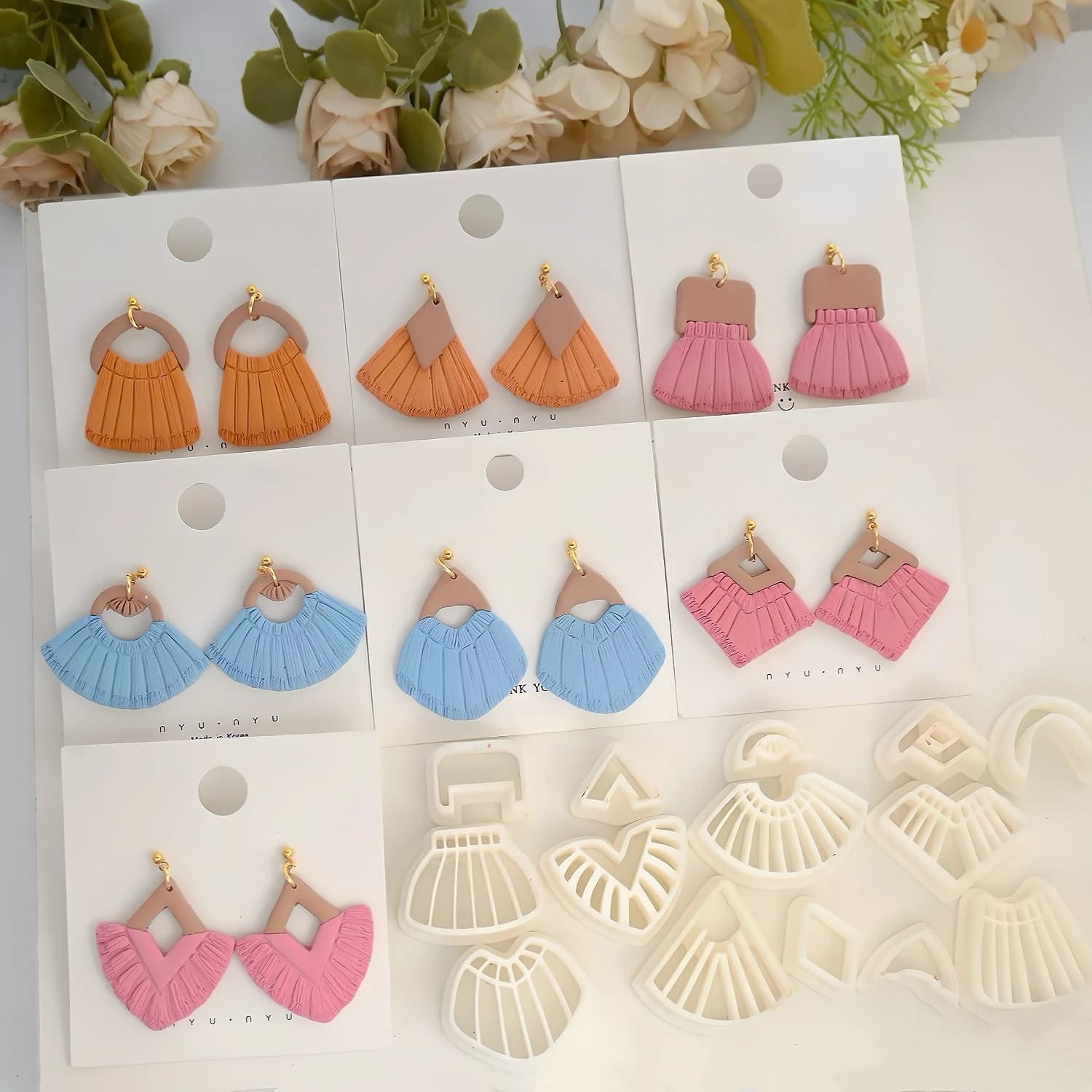 Taglierina per Argilla Polimerica in Lana, Strumento per Modellare Orecchini e Ciondoli Fai da Te, Stampo per Taglio, Utensile per Ceramica