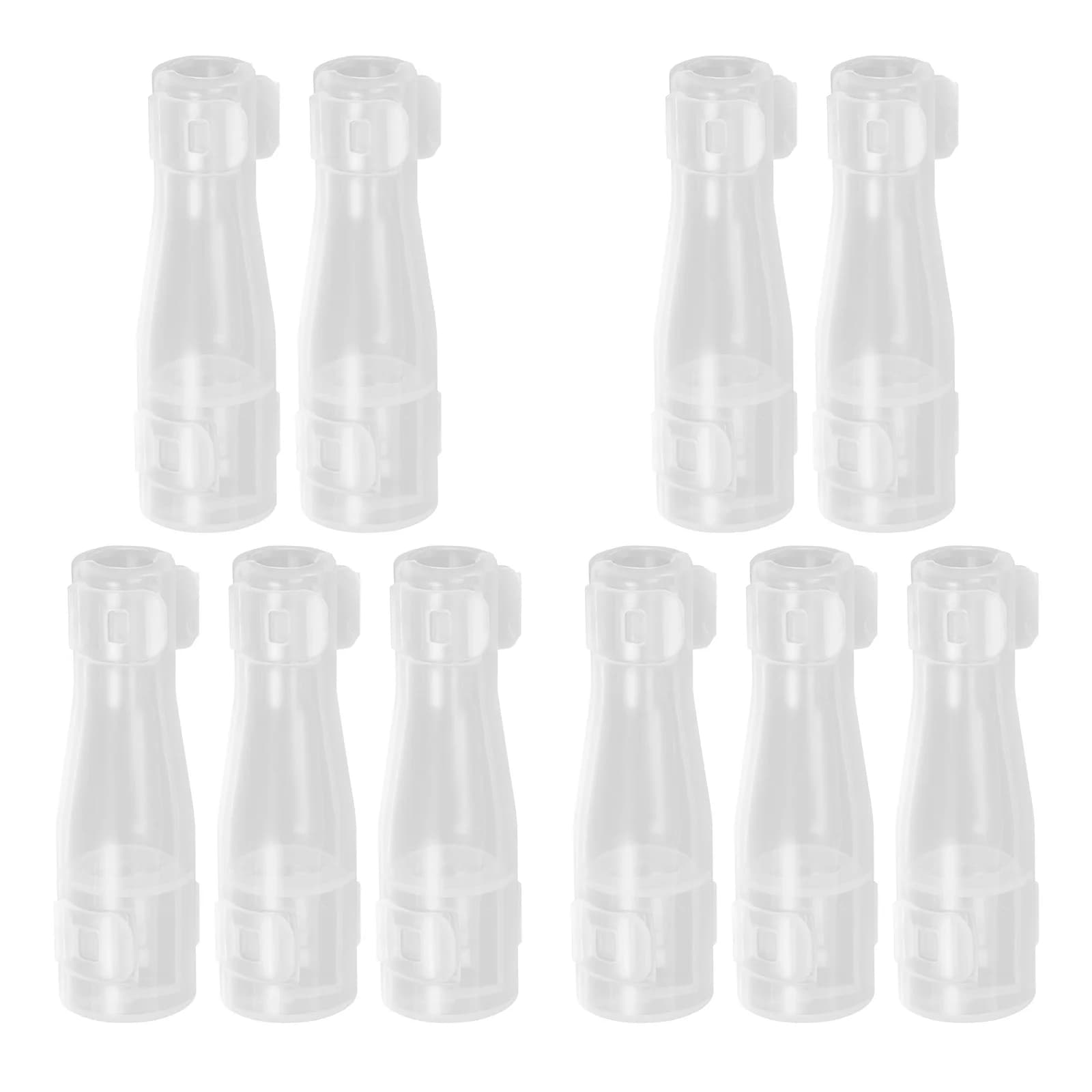 10 pcs of transparent plastic makeup brushes, dust cover for round brushes, protection and organization of instruments