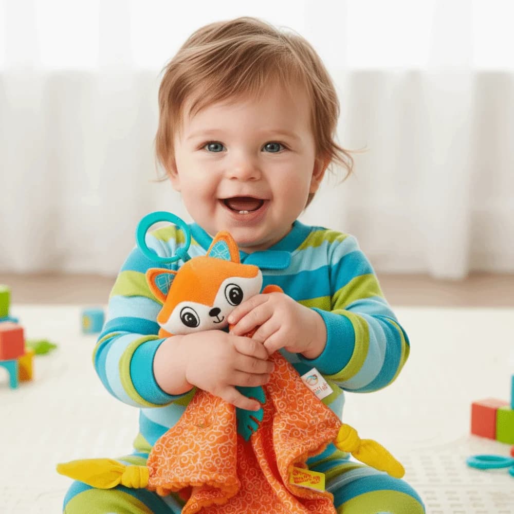 Baby Gifts Soft Security Blanket Cartoon Animal Ringing Bell Baby Comforter Spiral Hanging Mobile Tags Baby Rattle Infant