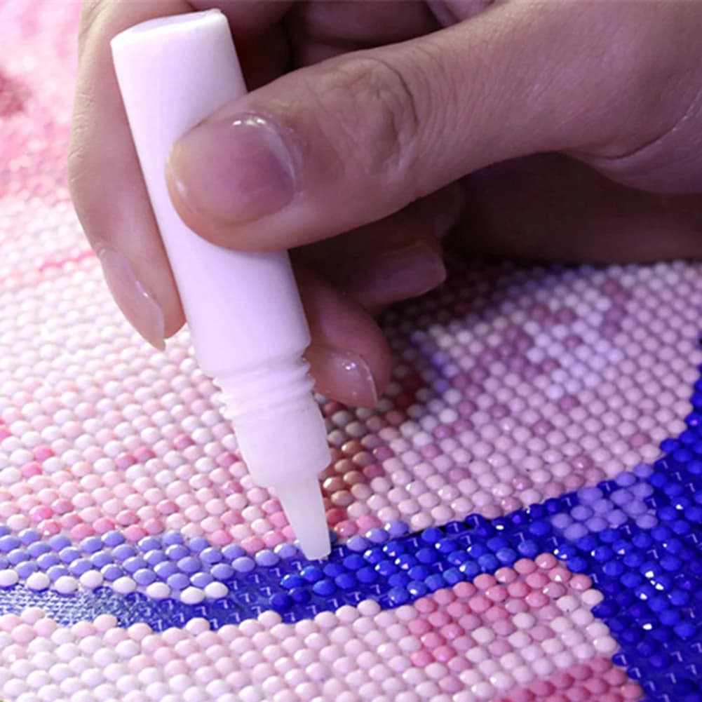 Strumento appiccicoso per trapano con colla per disegno diamantato in bottiglia da 3 ml per opere d'arte artigianali fai-da-te Accessorio per perforazione di strass con immagine 5D