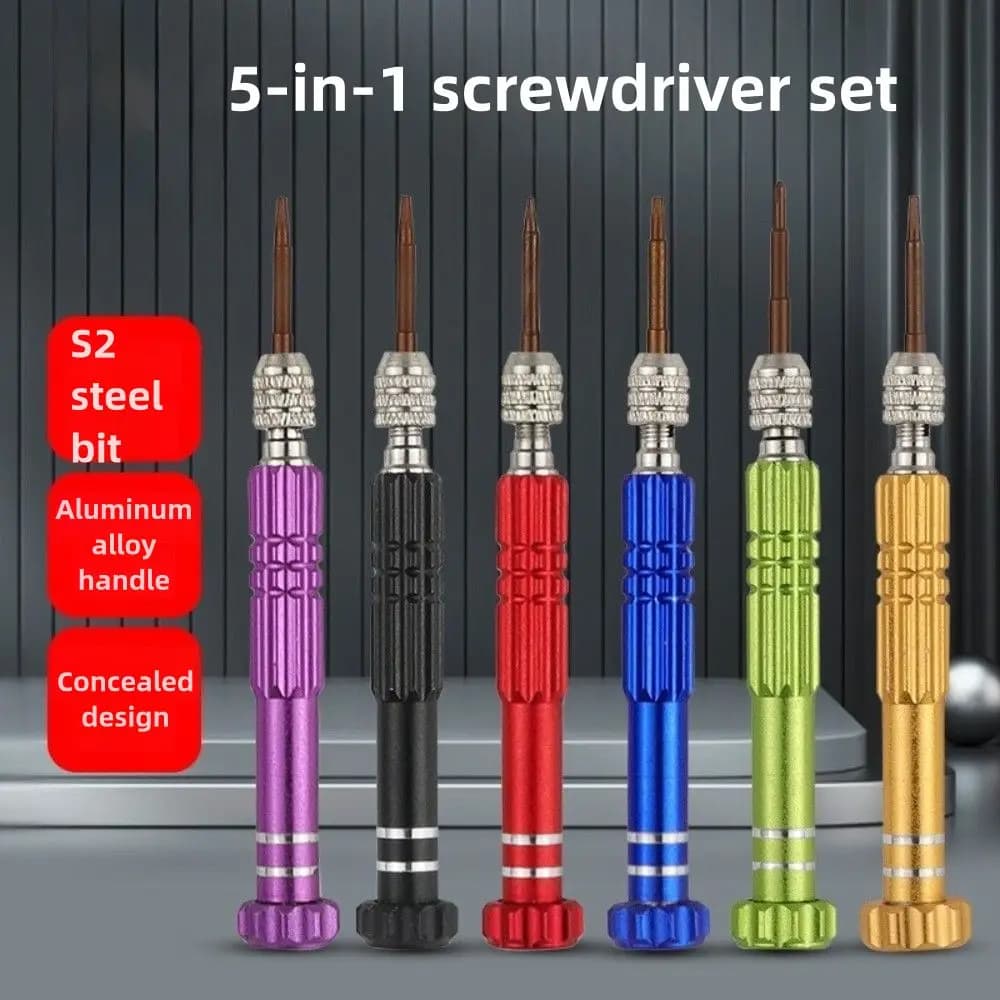 Set di smontaggio cacciavite 5 in 1 Strumento di smontaggio preciso fai-da-te Strumenti di riparazione per notebook multifunzionali