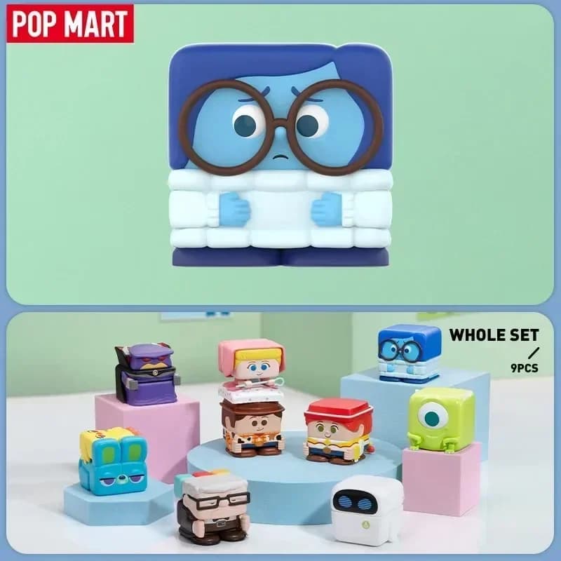 POP MART Disney/Pixar POP CUBE - Serie 2 Blind Box Guess Bag Decorazione del desktop Modello carino Regalo Ragazza Giocattoli Anime