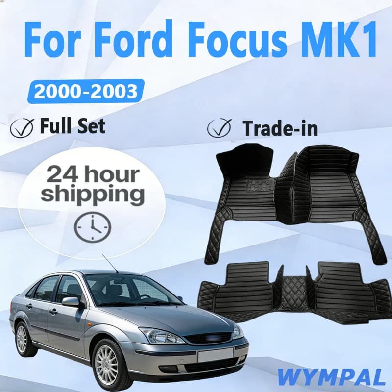 Custom Auto Car Car Mats for Ford Focus MK1 2000 2001 2002 2003 Auto Luxury Leather Women Mats Auto Full Cover