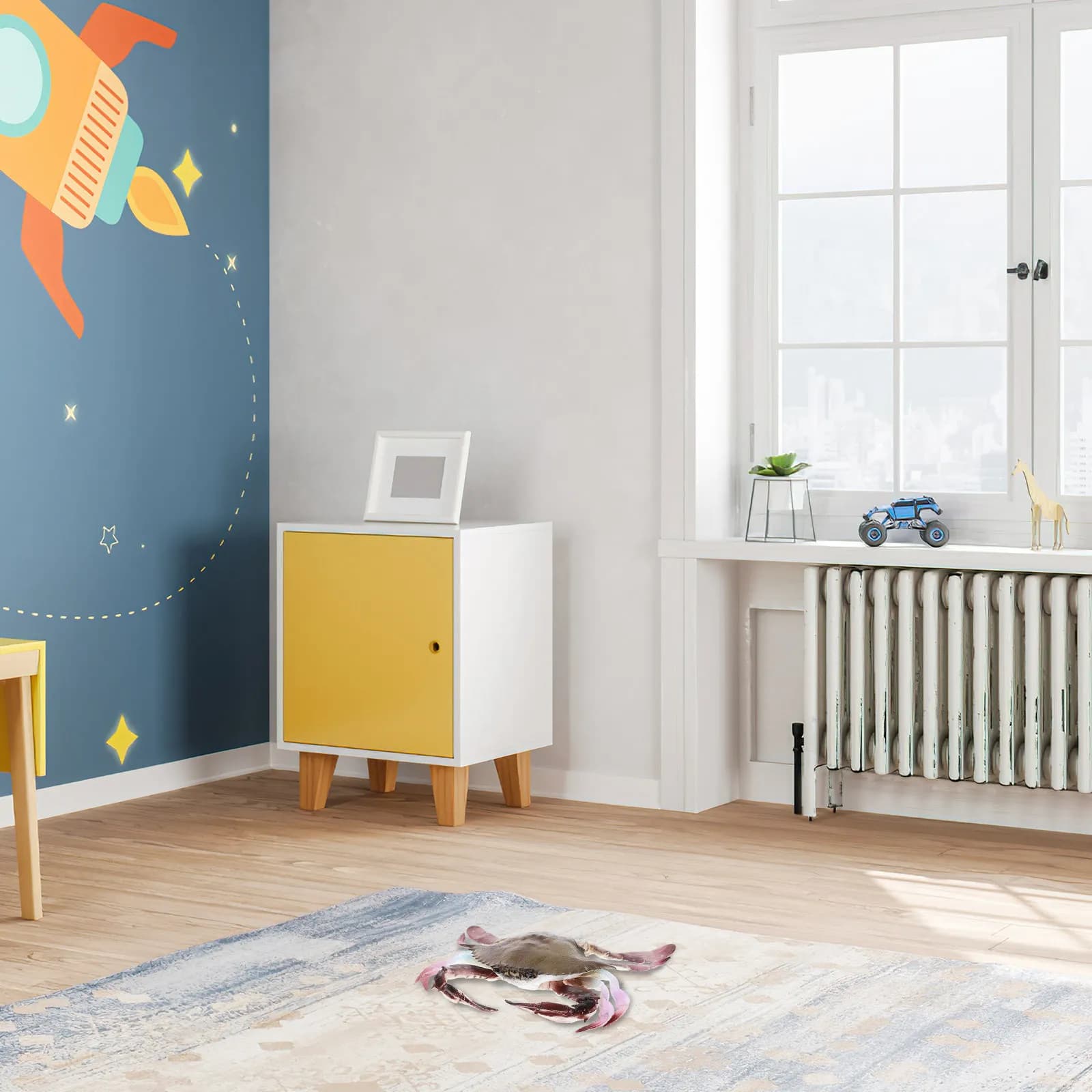 Decorazione Realistica a Forma di Granchio per Acquario, Casa, Ufficio, Lavello, Vasca da Bagno, Piscina, Accessorio Educativo