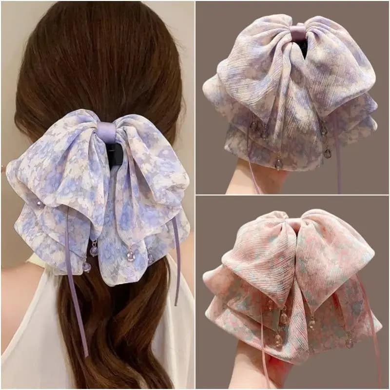 Z.Elegant Women's Big Flake Hair Clip, Fashion Multilayered Flake Clip, Multicolored Horsetail Mollette, Hair Accessories