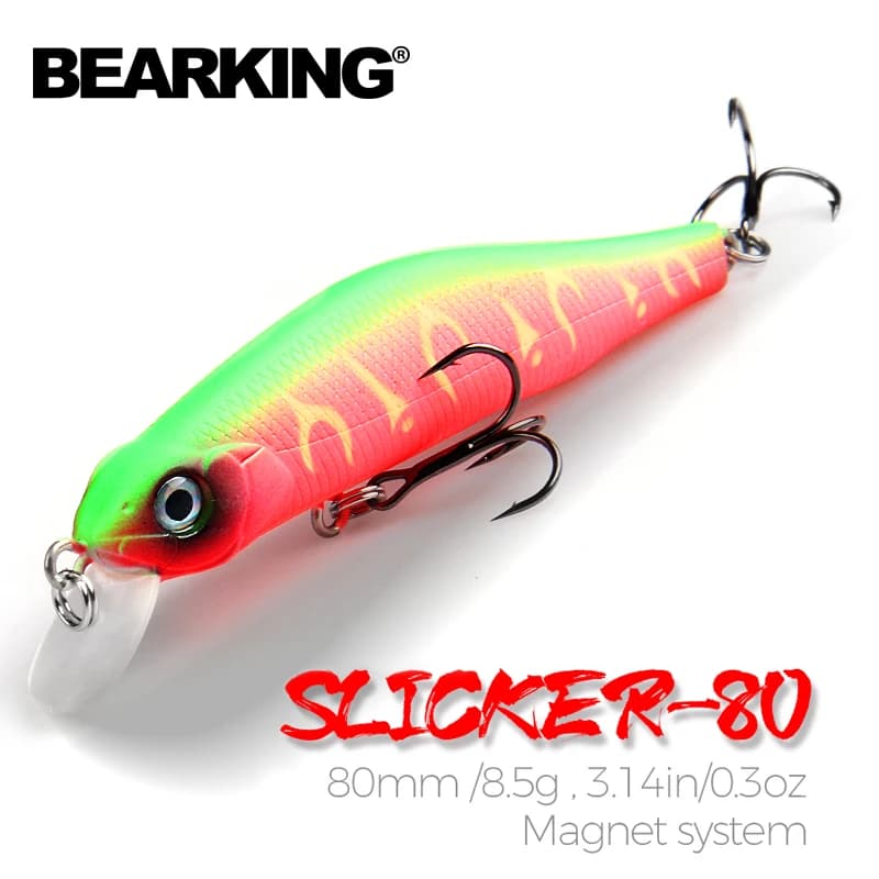 BEARKING Sale Warm 80mm 8.5g Quality Professional Magnet Weight Fishing baits Artificial Minnow Esca Affronate Fishing Recall Duro