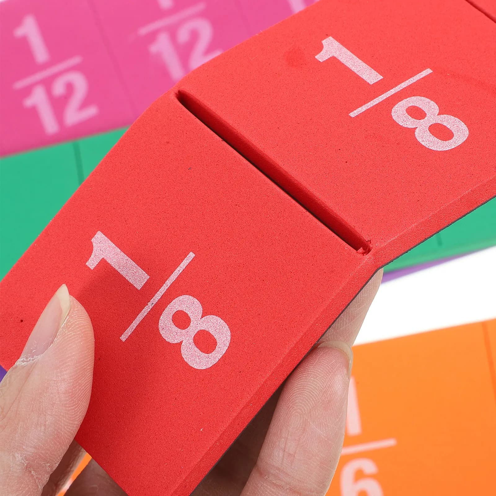 Set di 12 Piastrelle Magnetiche per Frazioni, Grandi e Colorate, Strumento Didattico per l'Apprendimento delle Frazioni per Studenti