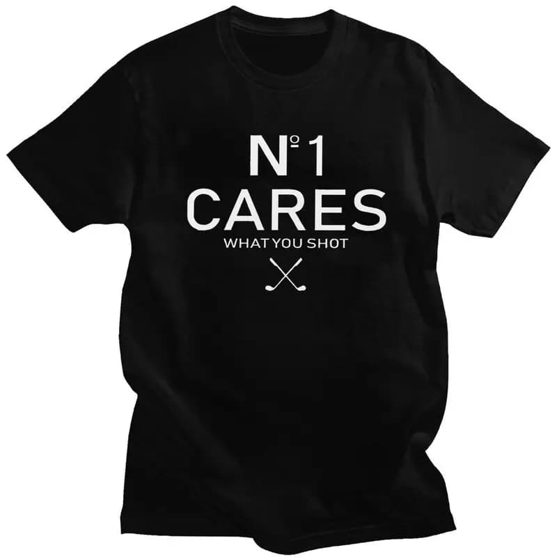 No 1 Cares What You Shot T Shirt per uomo T-shirt per amanti del golf in puro cotone Streetwaer T-shirt a maniche corte Abbigliamento ampio