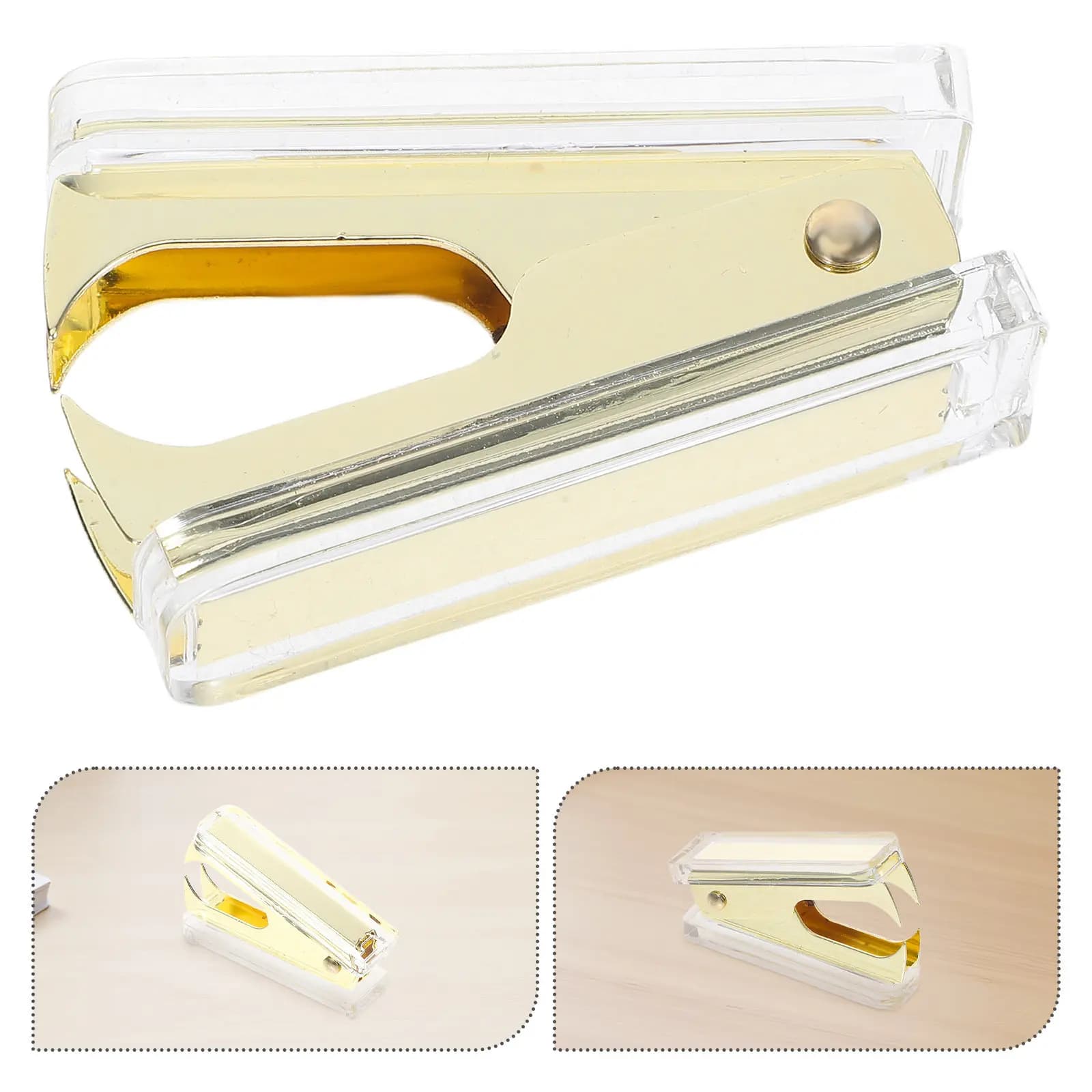 Set di 3 Rimuovi-agrafette in Acrilico Trasparente con Impugnatura Ergonomica, Portatile per Ufficio, Strumento Efficiente per la Rimozione di Graffette