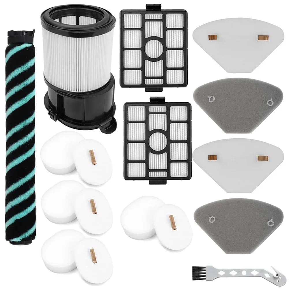 Set of 13 Accessories: Brushes and Filters for Shark IP3251EUT IP3251C IP3251 IP3252 / Roller Brush / HEPA Filter / Cleaning Brush / Foam Base