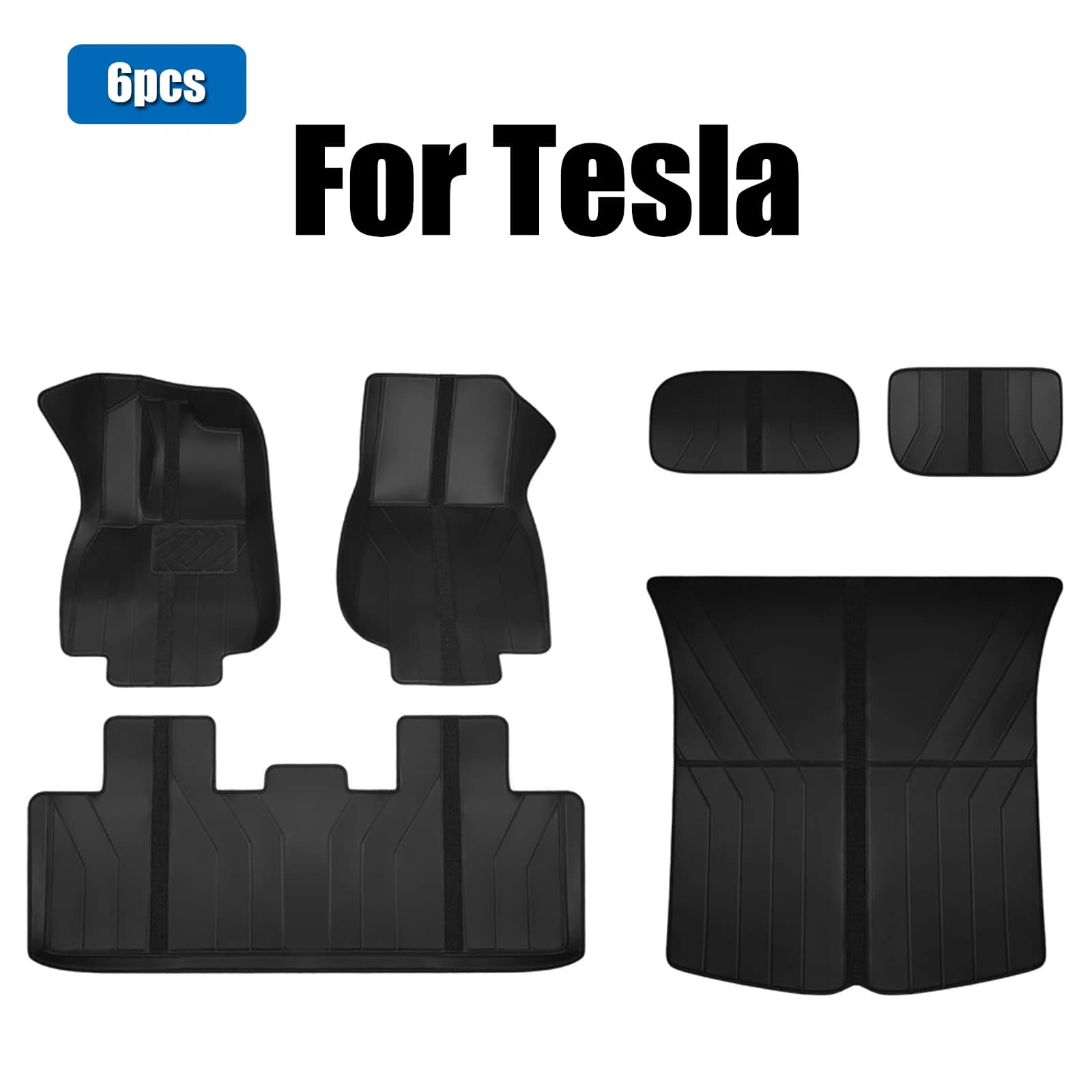Tappetini per Auto Tesla Compatibili con Model 3 Highland 2017-2025, Model Y Juniper 2021-2024, Mini 2026, Tappetini per Bagagliaio, Accessori Interni per Auto