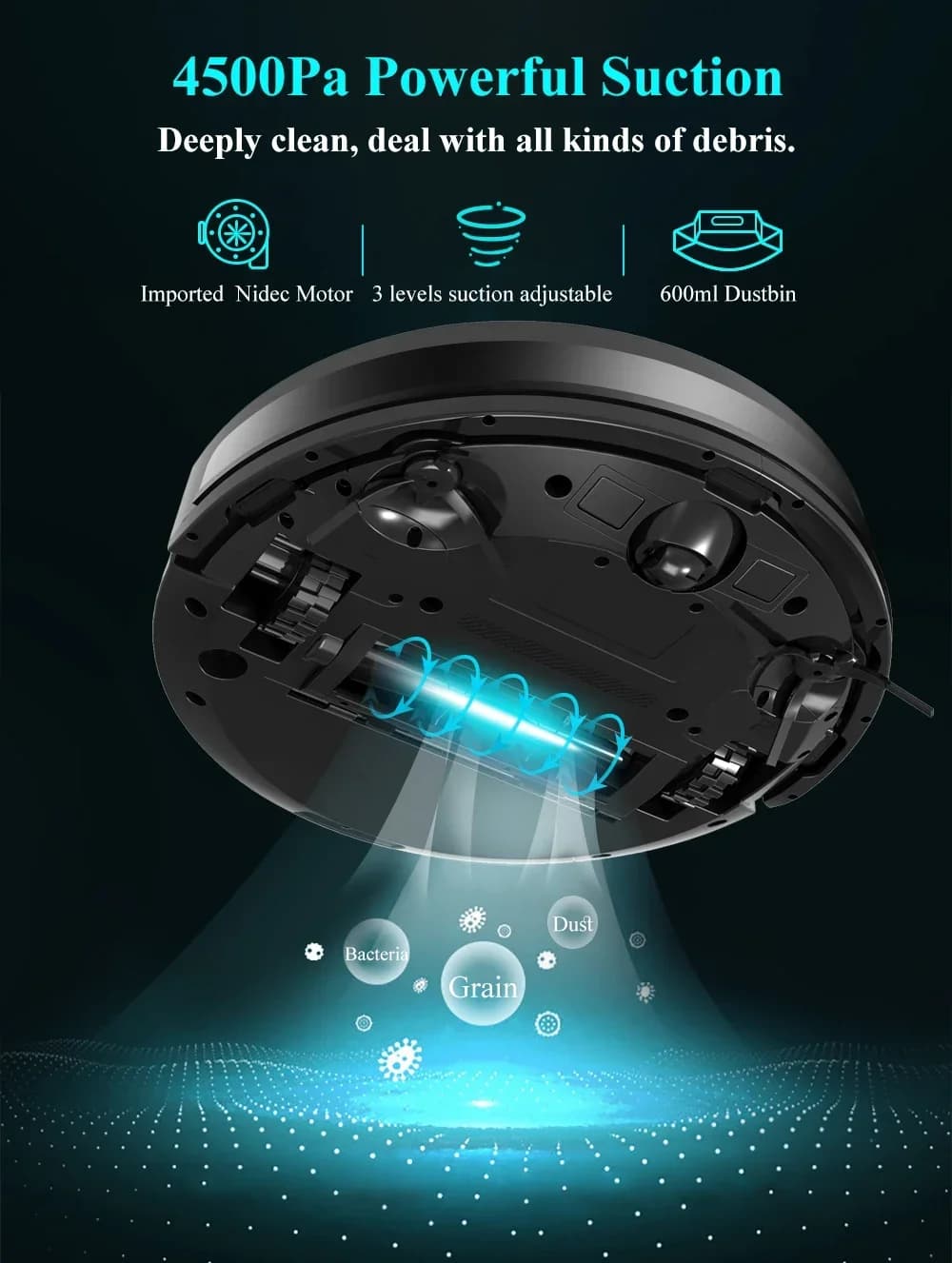 Navigazione Ridar, ABIR X8 Robot aspirapolvere automatico Aspirapolvere con carica automatica Controllo app WiFi