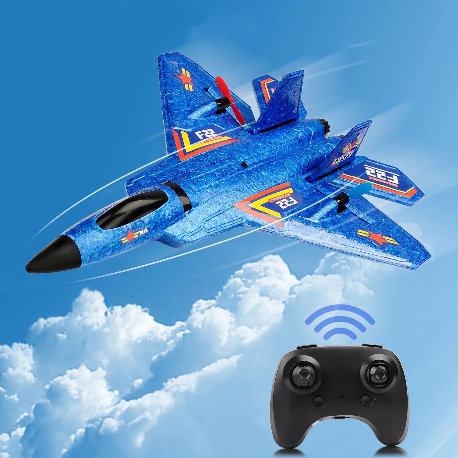 F22 RC Aereo F22 Raptor Elicottero 2.4G 2CH Aereo telecomandato Aereo in schiuma EPP telecomandato Giocattoli per bambini