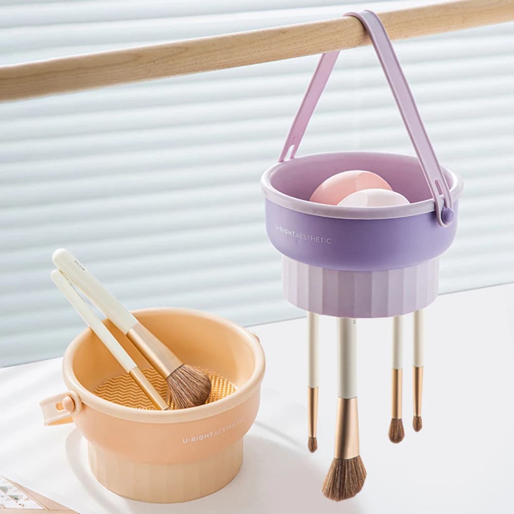 Makeup Brush Cleaner Buckle Tools for Washing and Drying Ceiling Blow for Beauty Make-up Artefatti for Cleaning Storage Box for Stretcher