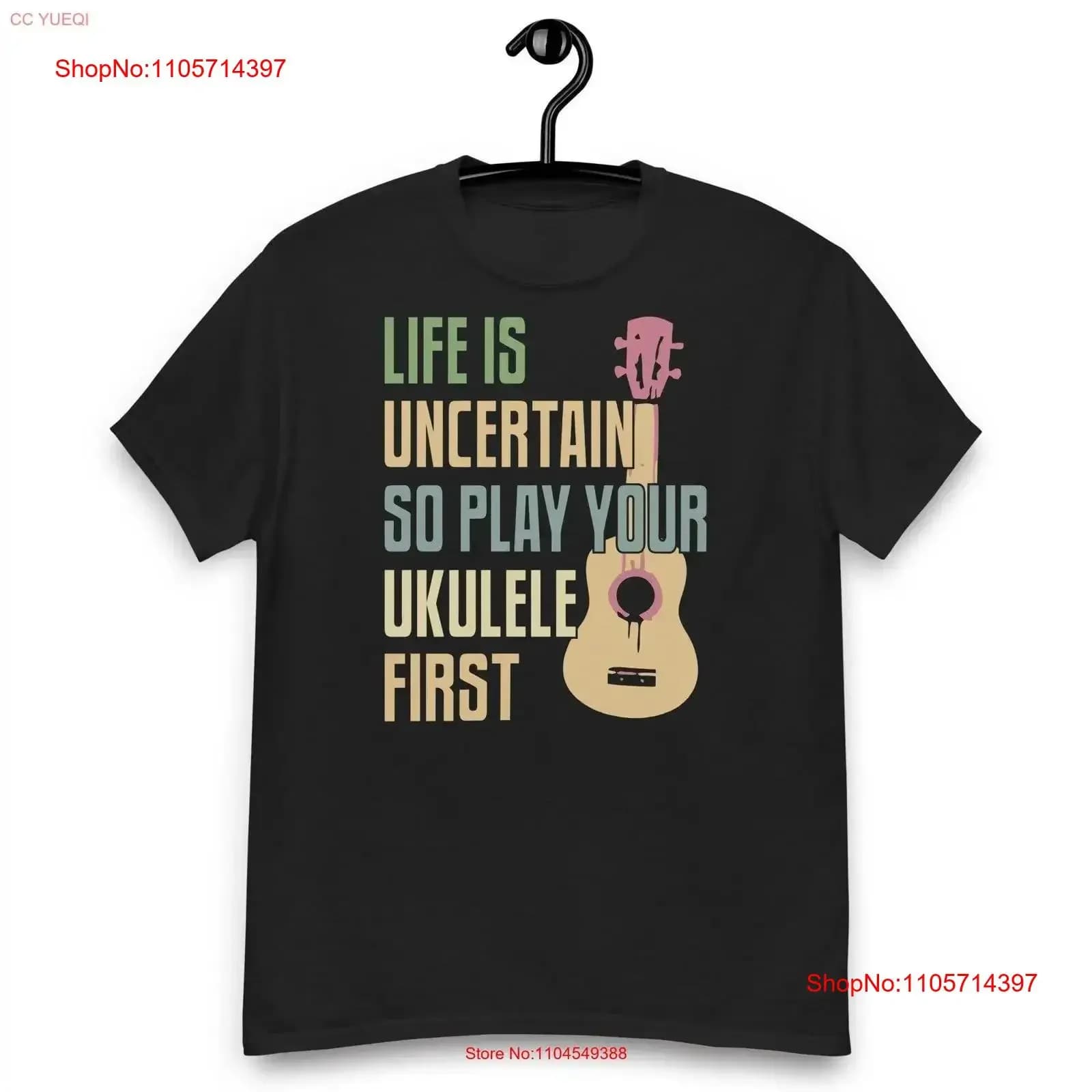 Funny Ukulele T Shirt for Music Lovers Hilarious Designs Enthusiasts vintage Washed fashion Casual Top For Everyday Wear Soft