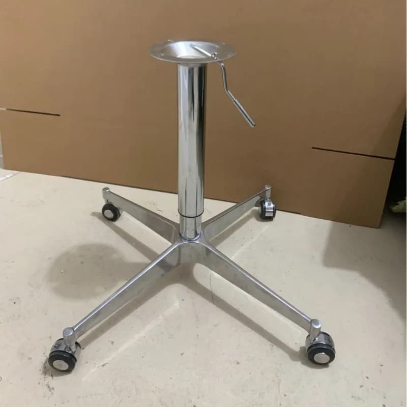 Gambe da scrivania regolabili Base in metallo a forma di croce con rotelle Telaio da tavolo da ufficio regolabile in altezza Gambe per mobili portanti stabili
