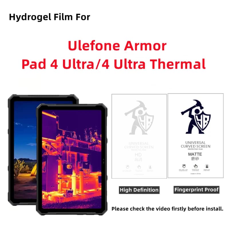 2 pz HD Tablet Protezione Dello Schermo Per Ulefone Armor Pad 4 Ultra Termico Opaco Idrogel Pellicola Per Ulefone Armor Pad 4 Ultra HD pellicola