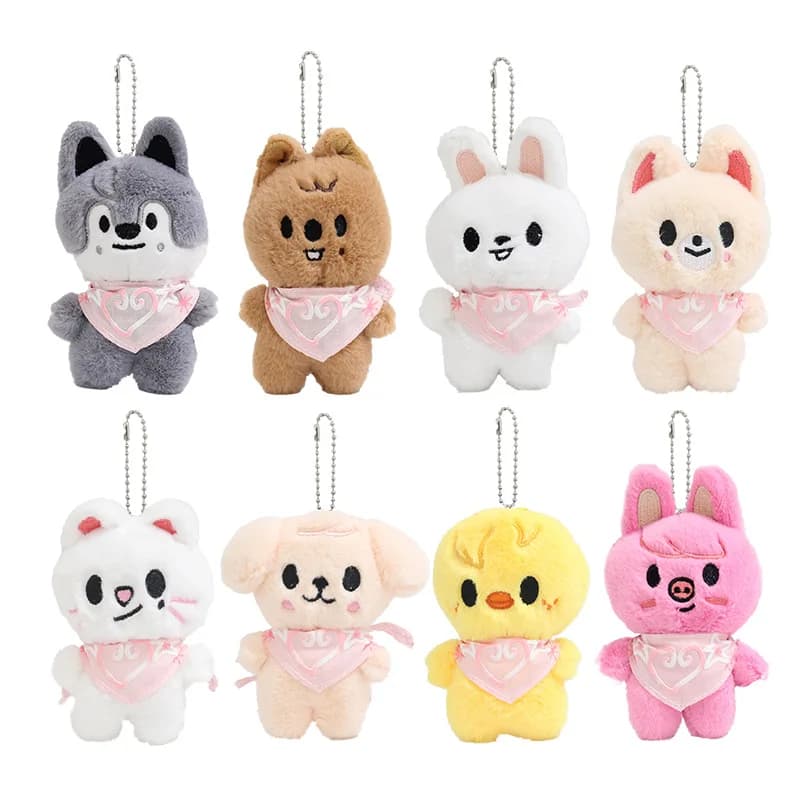 Portachiavi in peluche KPOP SKZOO Stray Kids, ciondolo giocattolo coreano, regalo da collezione per i fan, peluche dei personaggi FELIX Bang Chan