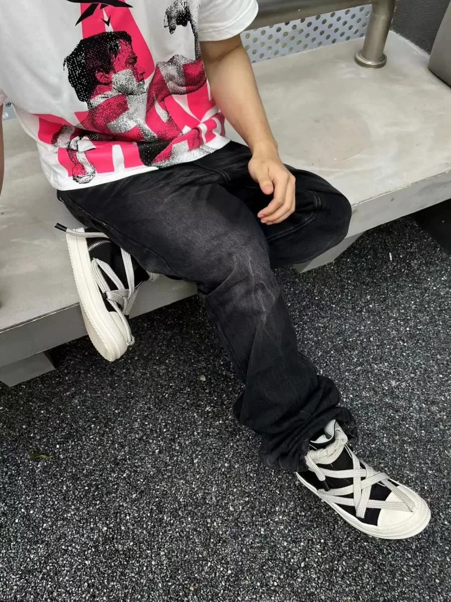 Sneakers da uomo e donna Ro Jumbo Laces in tela nera, scarpe casual di lusso con pentagramma, stivaletti alti con cerniera e suola piatta
