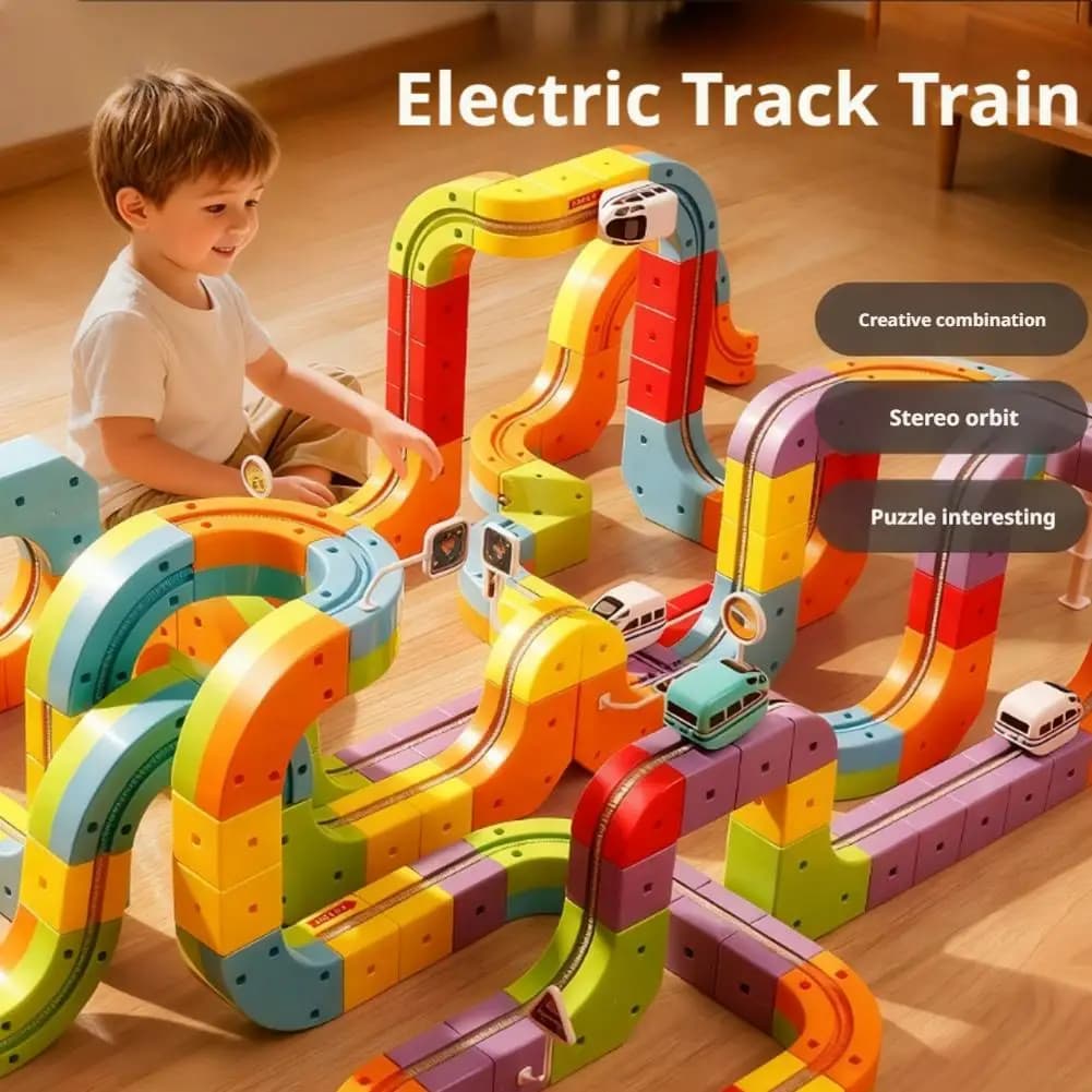 Set di binari magnetici compatibili – 51/62/81/105/123/167 pezzi, cubo 3D ricaricabile, gioco ferroviario STEM per bambini, regalo di compleanno fai da te