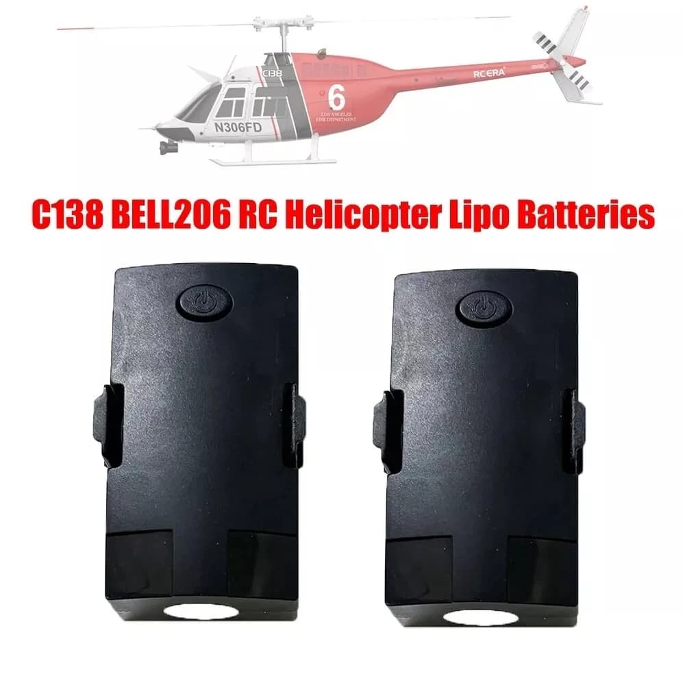 Batteria LiPo originale per elicottero RC ERA C138 PRO C138 BELL 206 7.4V 350mAh per pezzi di ricambio per elicotteri RC C138 BELL206