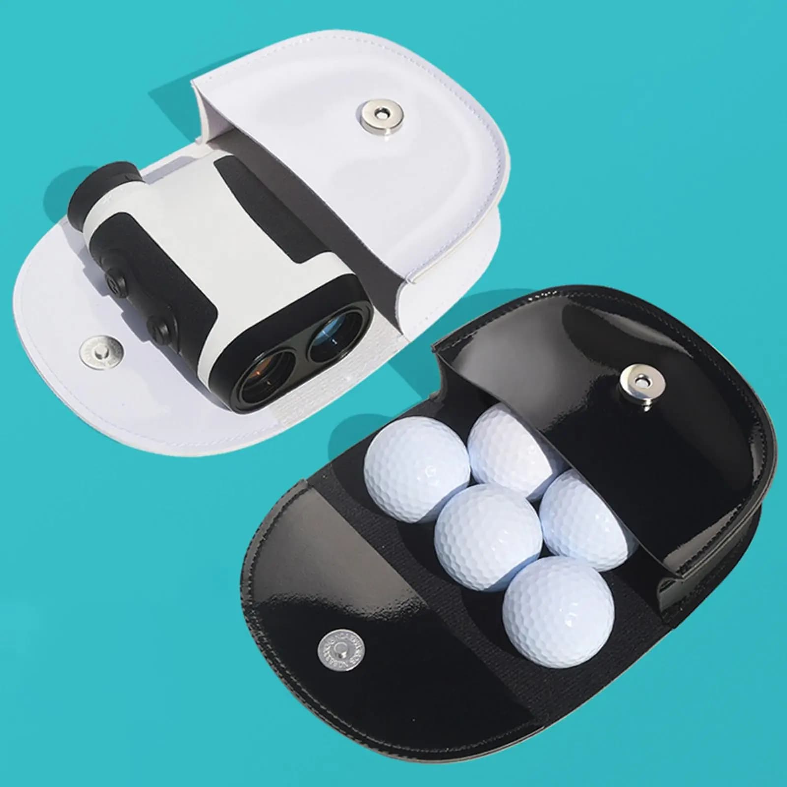 Custodia Protettiva Portatile in Pelle PU per Telemetro da Golf, Marsupio per Accessori da Golf