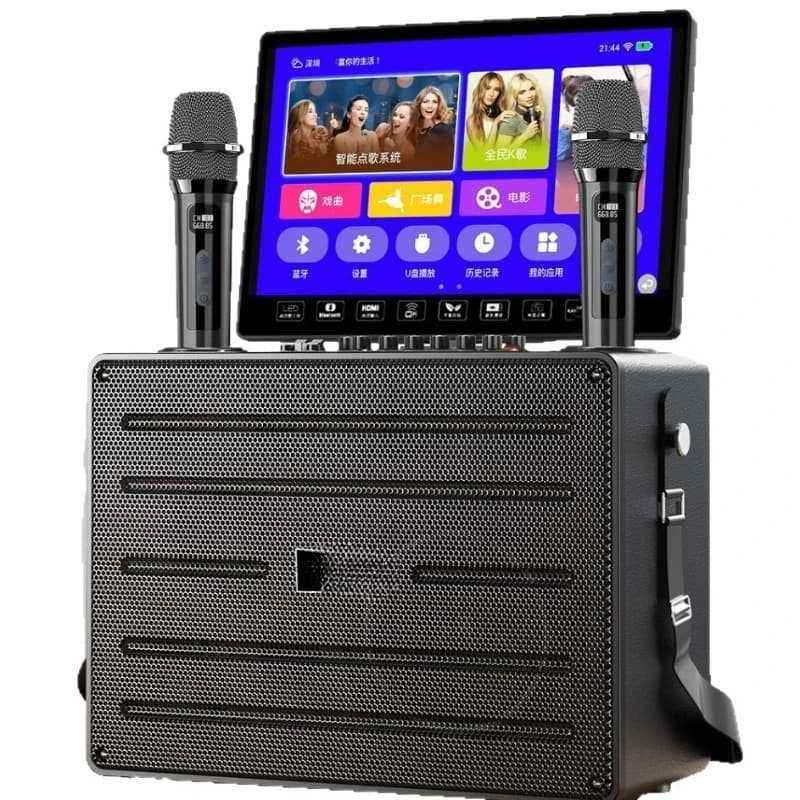 Altoparlante con schermo, per canto all'aperto, karaoke, macchina all-in-one, set KTV domestico, altoparlante con funzione di ordinazione