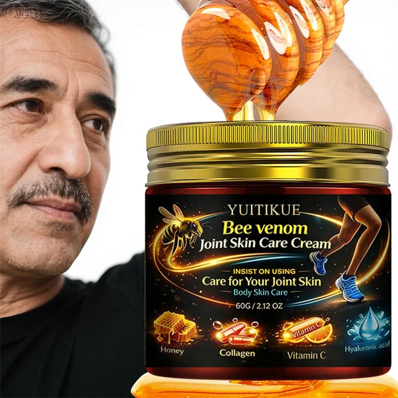 Crema per la Cura di Articolazioni e Pelle Yuitikue al Veleno d'Api, 60g, Arricchita con Collagene, Vitamina C e Acido Ialuronico per la Cura di Articolazioni e Corpo
