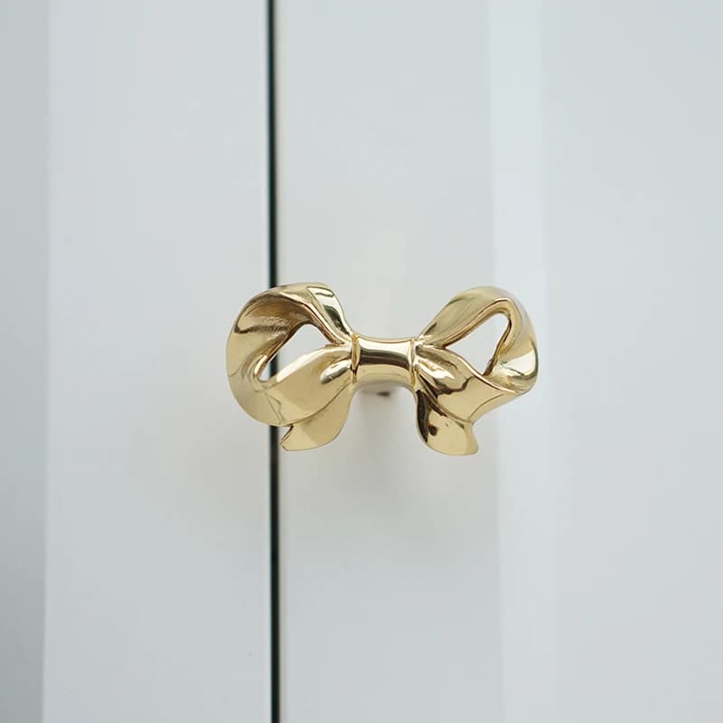 Maniglie per mobili con papillon in ottone, maniglie per cassetti, guardaroba, accessori hardware decorativi per la casa