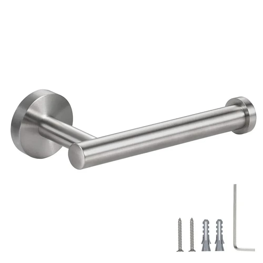 Portarotolo per Carta Igienica in Acciaio Inox 304, Supporto Rotondo da Parete per Rotoli di Carta Igienica, Dispenser per Bagno