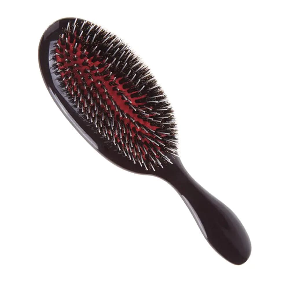 Pettine in setole naturali antistatico per la cura del cuoio capelluto, massaggiatore per lo styling quotidiano, asciugatura con phon e stiratura, per capelli medi