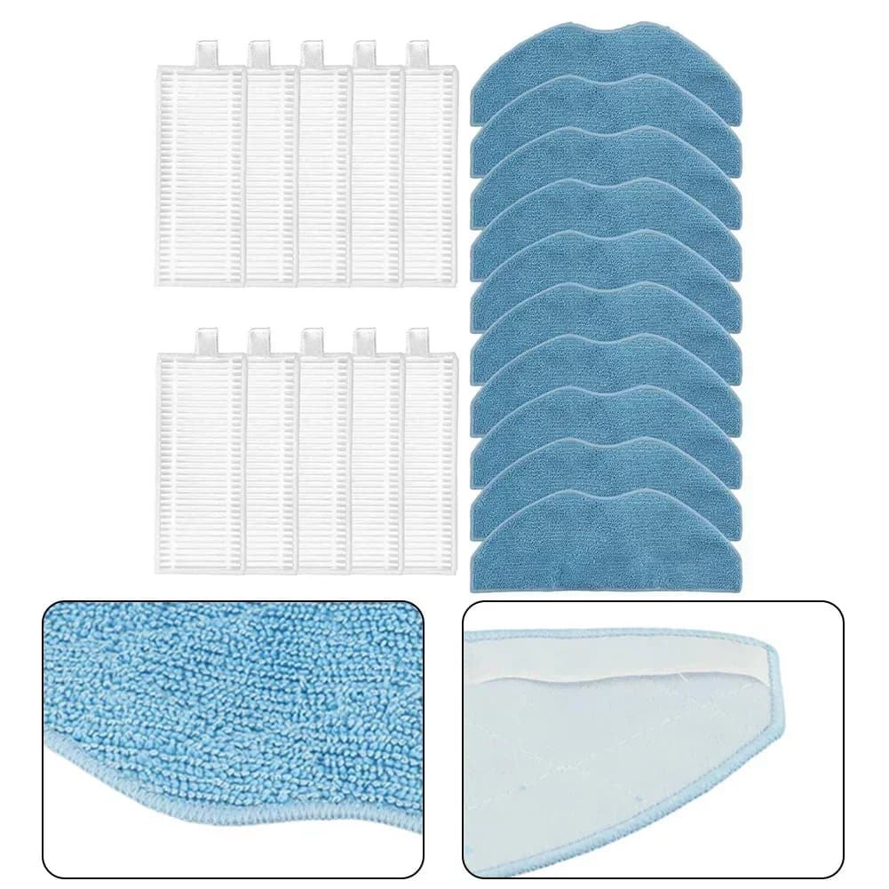 Set di Panni per Mocio e Filtri per Aspirapolvere EZVIZ RE4, RE4 Plus, RE4C Plus, RE5, RE5 Plus, ICLEBO G5-MAX, Miwhole M8