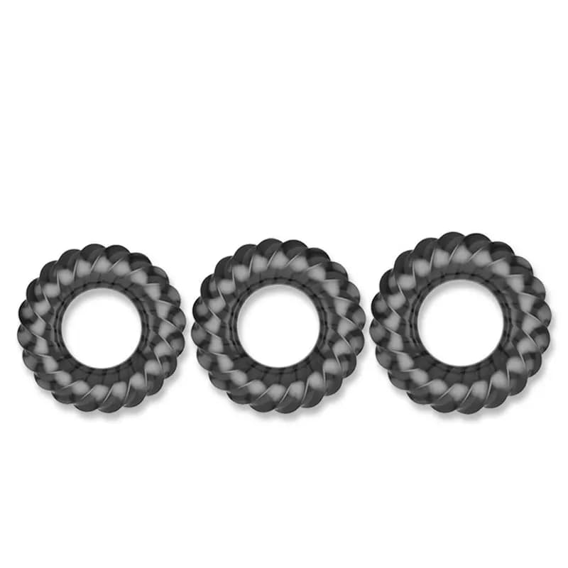 Set di 3 Anelli per Pene con Perline, Anello Ritardante per Eiaculazione, Anello in Silicone per Erezione Duratura, Giocattoli Sessuali per Uomini Adulti 18+