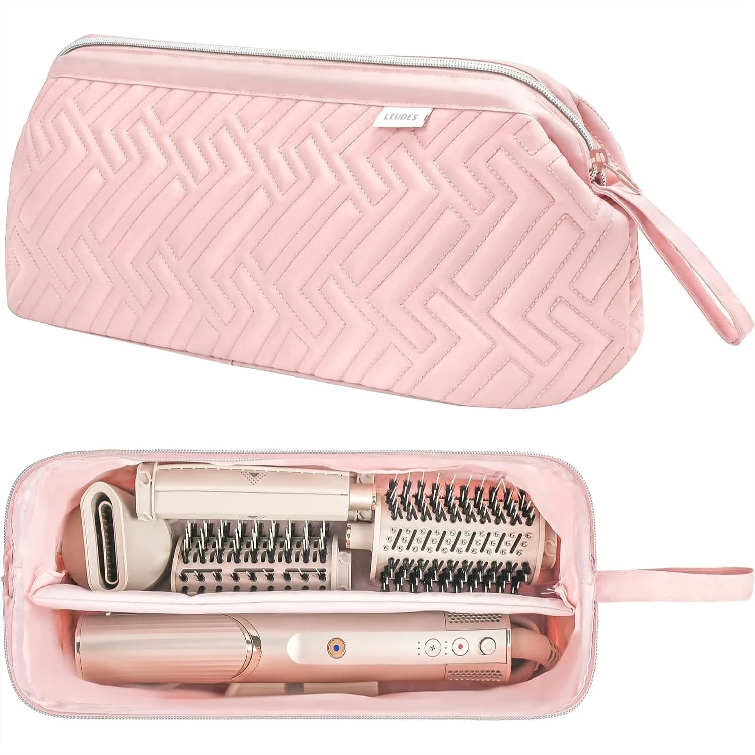 Travel Bag for Shark Flexstyle Hair Tools Carrying Case Portable Storage for Hair Dryer and Curling Iron Pink