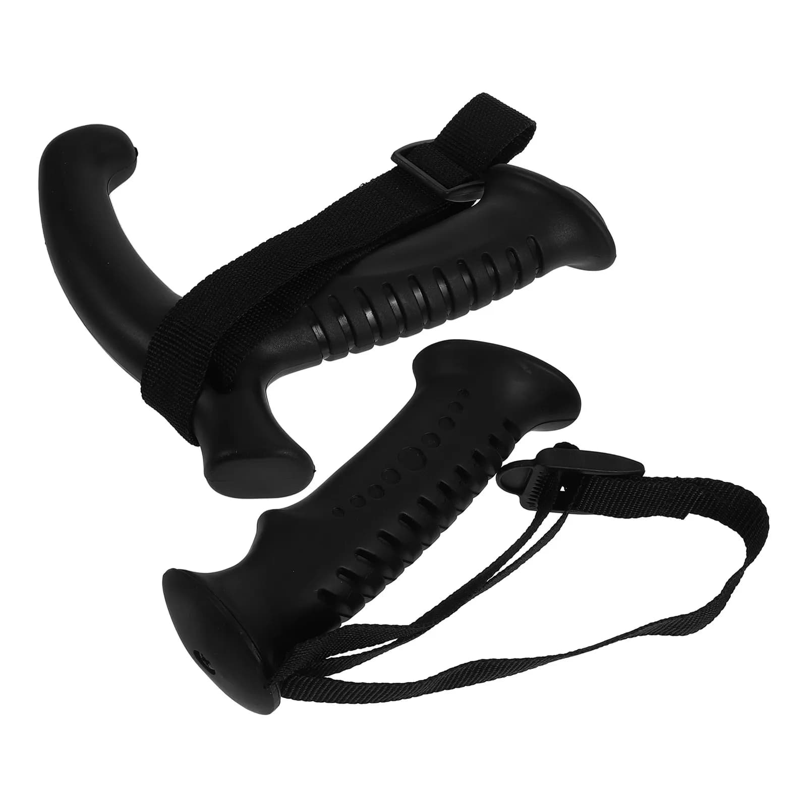 2 Pieces Spare Parts for Black Trekking Sticks, Installation Hole 20mm, Safe Fixing Strap for Hiking Sticks, Stroller Canes, Climbing, Skiing