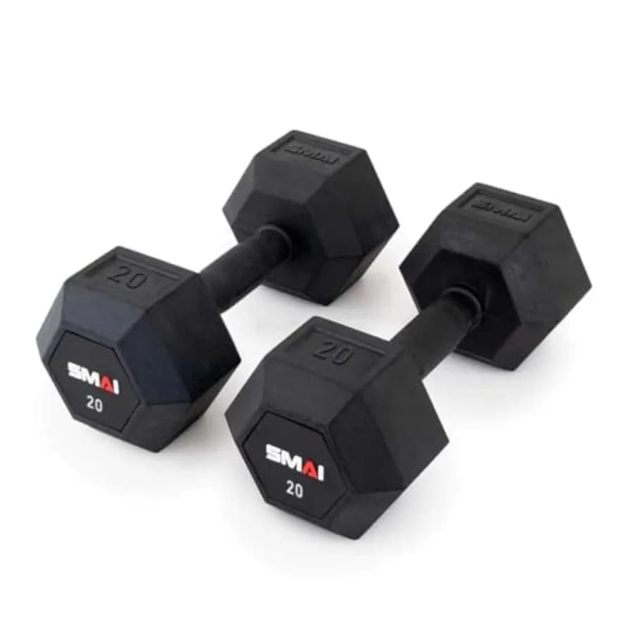High Quality Hexagonal Rubber Manubri - Strength Training Equipment for Men and Women, Space Design