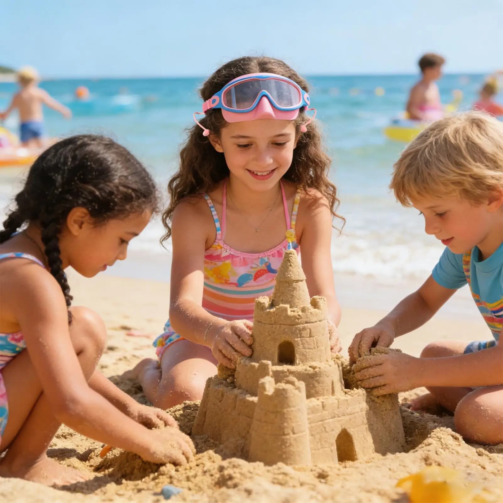 Occhialini da nuoto per piscina, antiappannamento, protezione solare, a tenuta stagna, per bambini, per allenamento, spiaggia, parco divertimenti, ragazzi