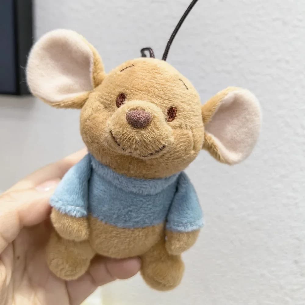 10 cm Cartoon Roo Mouse Peluche Stile giapponese Mouse Doll Borsa Ciondolo Peluche Figura di film Peluche Regali di compleanno Ragazza