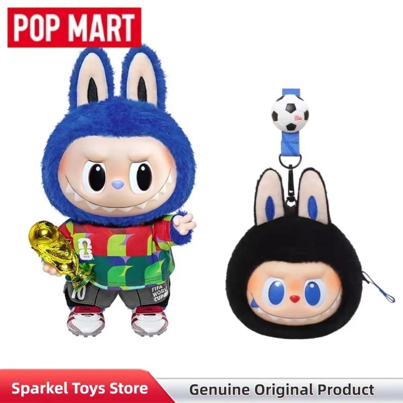POPMART The Monsters Labubu Fifa Catch The Win Bambola in Vinile e Peluche a Tema Calcio, Simpatico Ciondolo in Vinile e Peluche, Blind Box Regalo