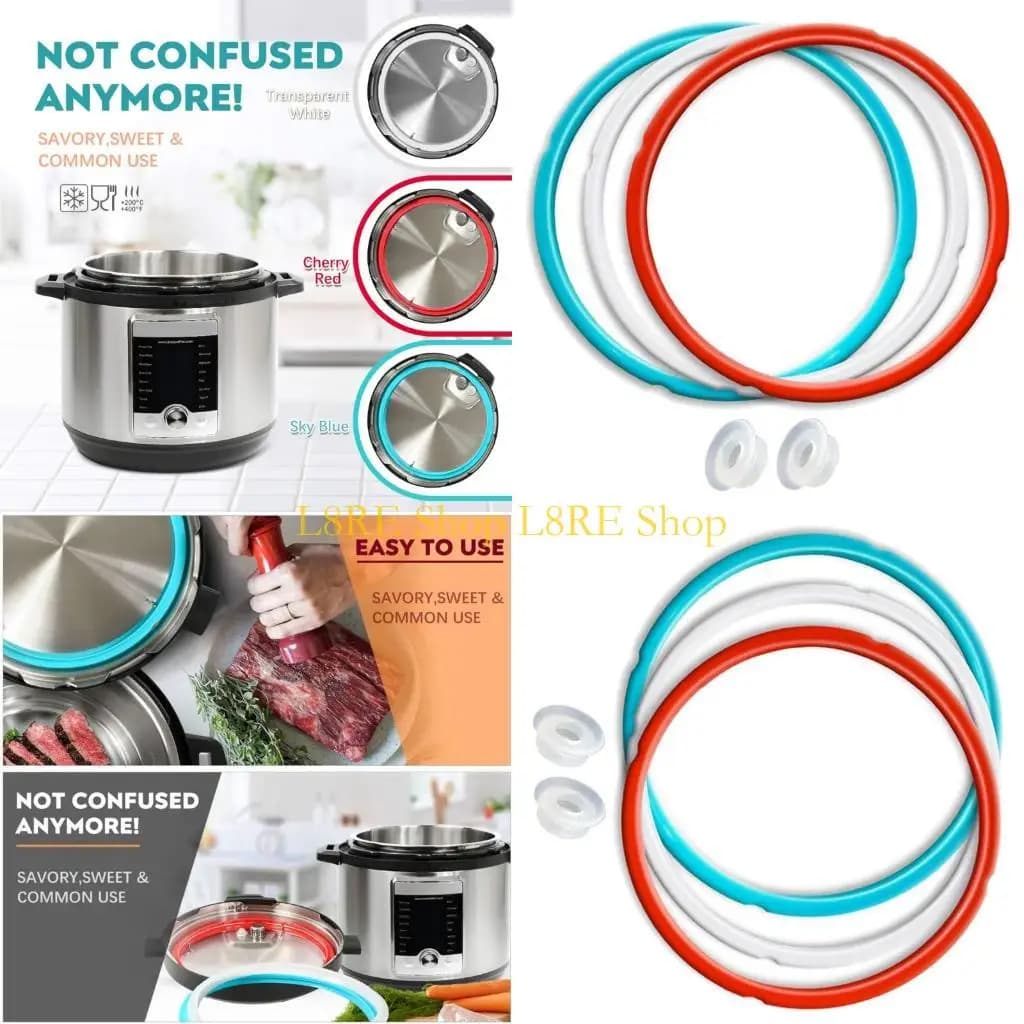 L8RE Guarnizioni ricambio per anelli in silicone da 3 pezzi per pentole a pressione 5Qt 6Qt