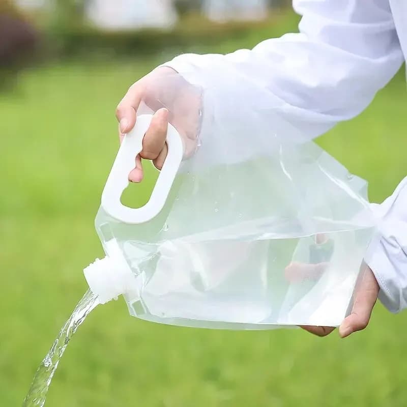 5L/8L/10L Portable Water Bag Foldable Bucket Water Container Brock Bottle Pouch Outdoor Travel Camping with Handle Camping Supplies