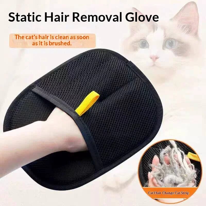 Pet Hair Remover Glove Reusable Static Lint Remover Mitt for Dog Cat Fur Removal Cleaning Brush for Clothes Sofa Furniture