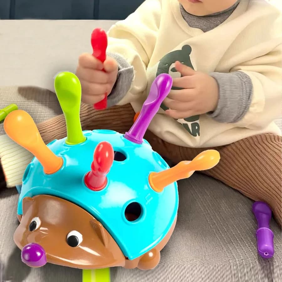 Giocattolo Puzzle a Forma di Riccio per Allenamento della Concentrazione, Gioco Educativo per Bambini per la Coordinazione Occhio-Mano