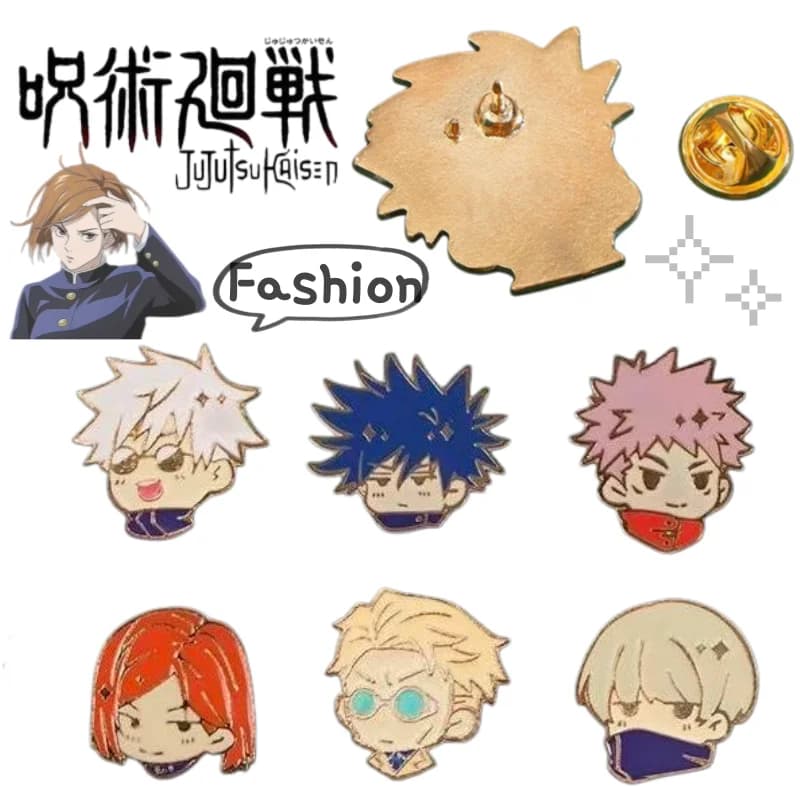 Spilla Distintiva Jujutsu Kaisen Yuji Itadori e Nanami Kento, Nuova, Creativa, alla Moda, Personalizzata, Portatile, Regalo per Coppie