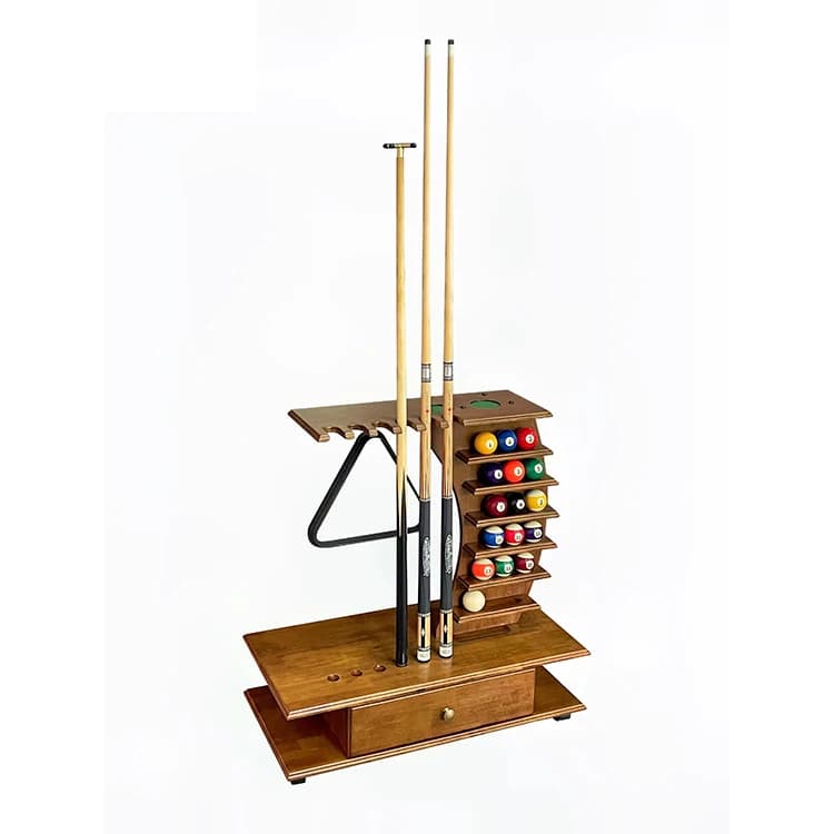 Porta stecche da biliardo contiene fino a 6 bastoncini e accessori da biliardo. Supporto da pavimento per stecche da biliardo realizzato in legno duro massiccio